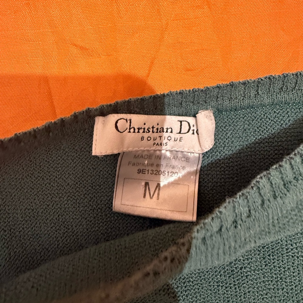 Dior Teal Knit Top - Picture 3 of 4